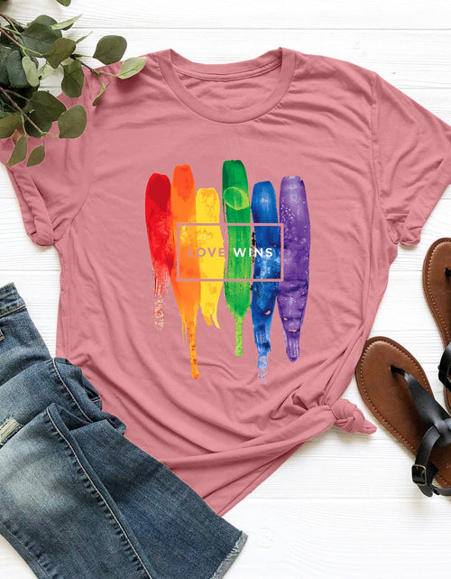 Load image into Gallery viewer, Graphic Round Neck Short Sleeve T-Shirt
