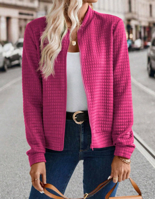 Load image into Gallery viewer, Zip Up Long Sleeve Jacket
