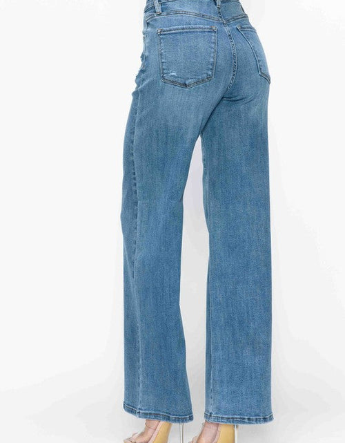 Load image into Gallery viewer, bytos Full Size High Rise Wide Leg Jeans with Pockets
