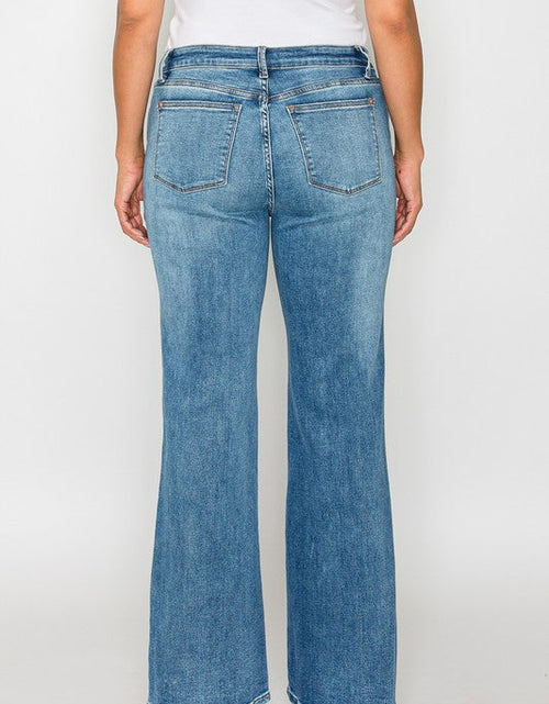 Load image into Gallery viewer, bytos Full Size Cat's Whiskers Mid Rise Bootcut Jeans

