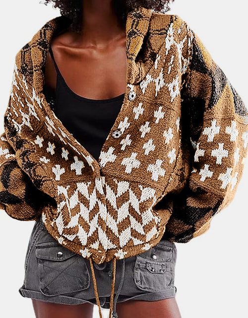 Load image into Gallery viewer, Collared Neck Long Sleeve Cardigan
