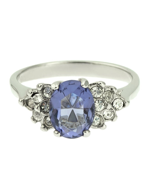 Load image into Gallery viewer, Vintage 1980's Cubic Zirconia Ring with Clear Austrian Crystals 18k Yellow Gold Electroplated by PVD Vintage Jewelry
