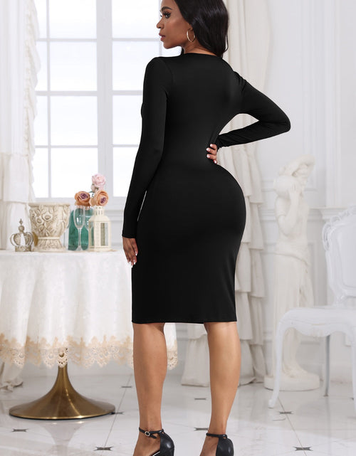 Load image into Gallery viewer, Cutout Twisted Long Sleeve Dress
