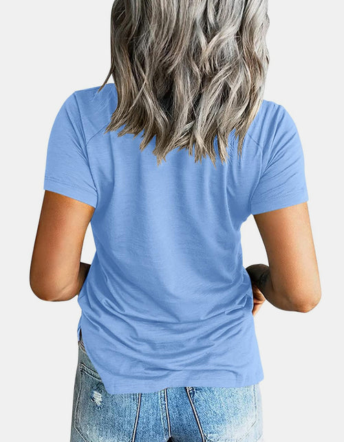 Load image into Gallery viewer, Pocketed V-Neck Short Sleeve T-Shirt
