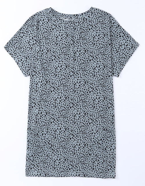 Load image into Gallery viewer, Animal Print Round Neck Tunic Tee with Pockets
