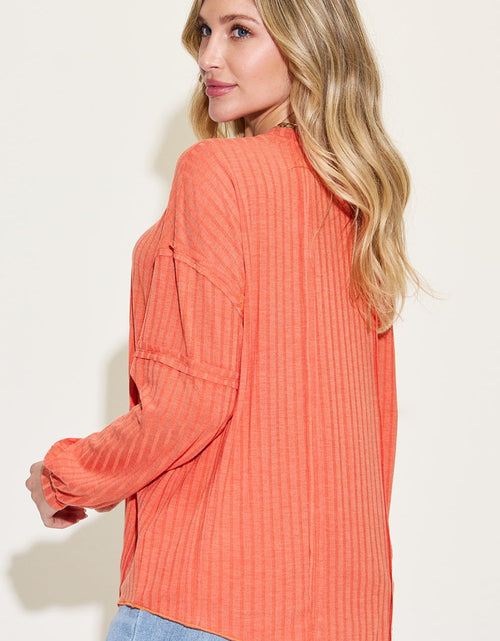 Load image into Gallery viewer, Basic Bae Full Size Ribbed Round Neck Long Sleeve T-Shirt
