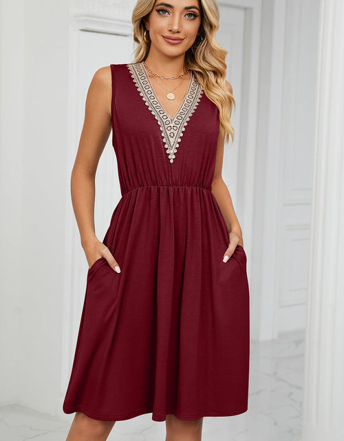 Load image into Gallery viewer, Pocketed V-Neck Wide Strap Dress
