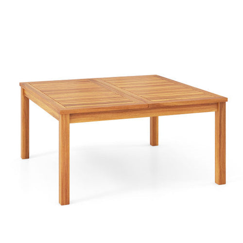 Load image into Gallery viewer, 35.5 Inches Patio Solid Acacia Wood Coffee Table Side Table
