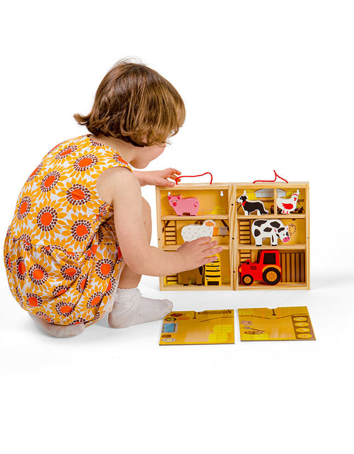 Load image into Gallery viewer, Farm Animal Playbox by Bigjigs Toys US
