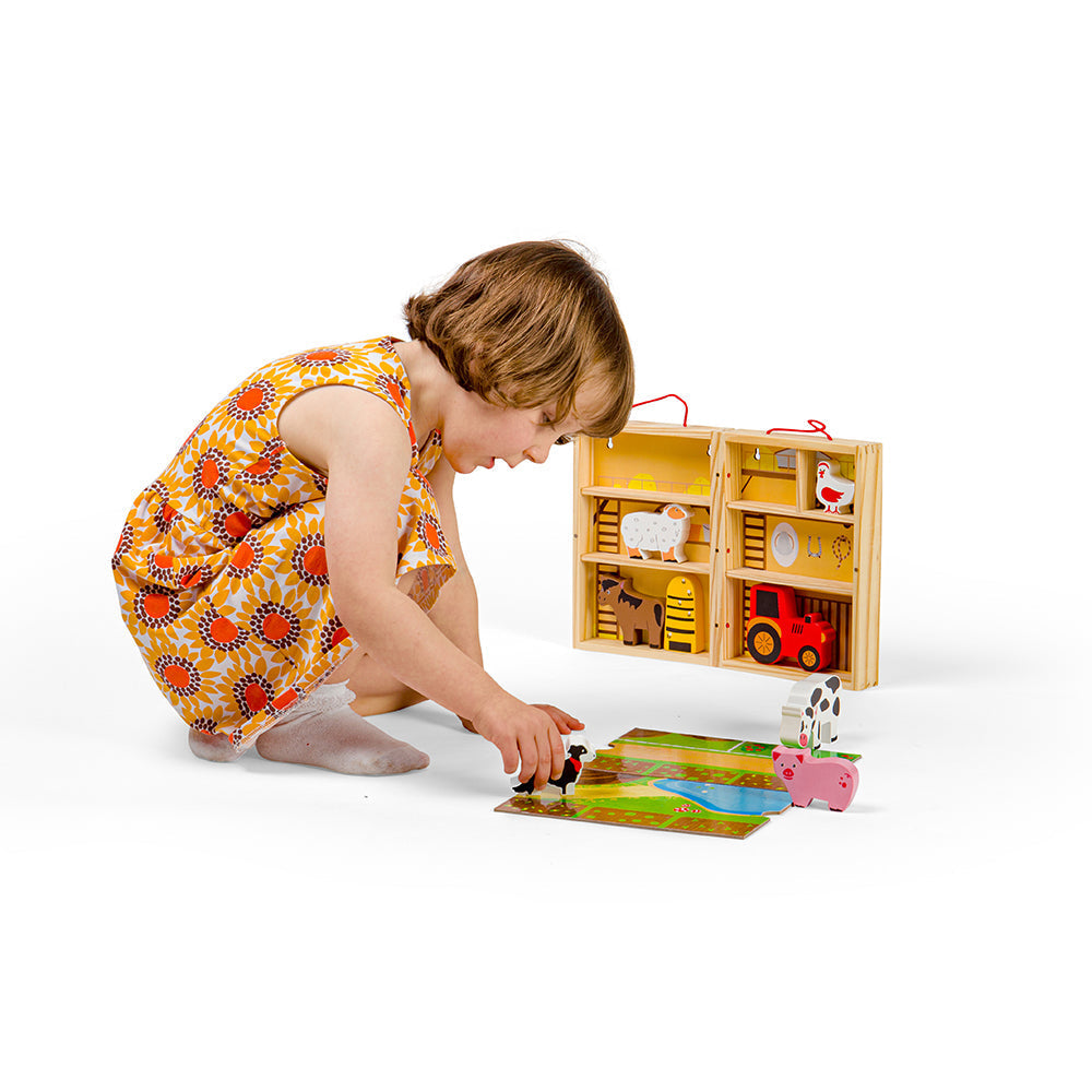 Farm Animal Playbox by Bigjigs Toys US