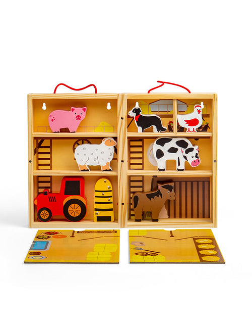 Load image into Gallery viewer, Farm Animal Playbox by Bigjigs Toys US
