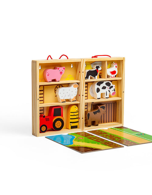 Load image into Gallery viewer, Farm Animal Playbox by Bigjigs Toys US

