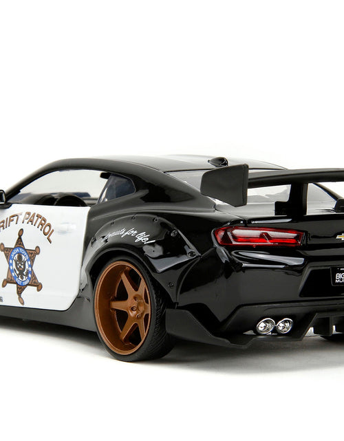 Load image into Gallery viewer, 2016 Chevrolet Camaro Widebody Black and White "Drift Patrol" "Wide Body" Series 1/24 Diecast Model Car by Jada

