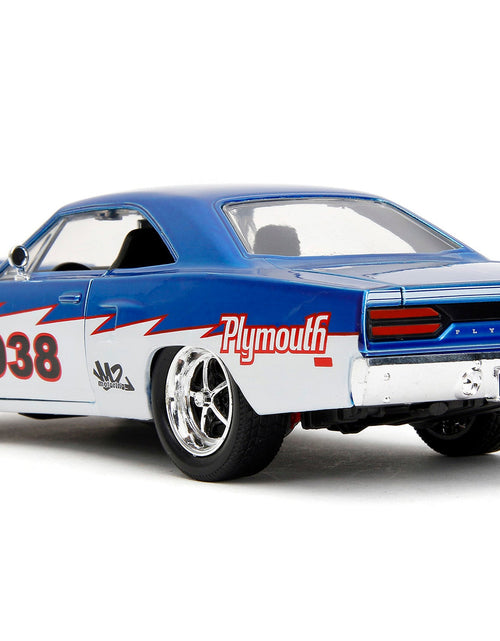 Load image into Gallery viewer, 1970 Plymouth Road Runner #938 Candy Blue and White "Bigtime Muscle" Series 1/24 Diecast Model Car by Jada
