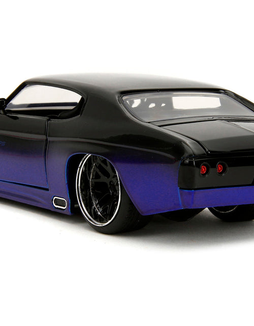 Load image into Gallery viewer, 1971 Chevrolet Chevelle SS Black and Blue "Pink Slips" Series 1/24 Diecast Model Car by Jada
