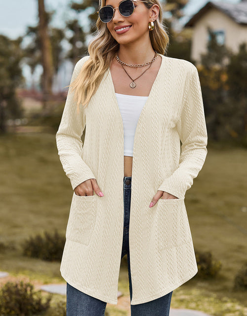 Load image into Gallery viewer, Open Front Long Sleeve Cardigan
