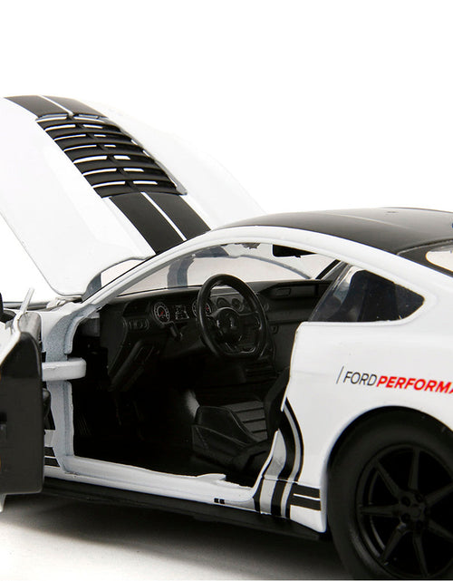 Load image into Gallery viewer, 2020 Ford Mustang Shelby GT500 #65 White with Black Top and Stripes "Ford Performance" "Bigtime Muscle" Series 1/24 Diecast Model Car by Jada
