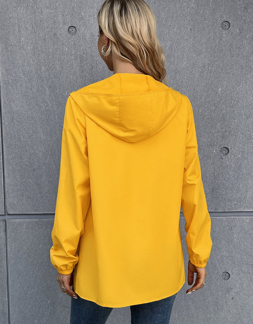 Load image into Gallery viewer, Ivy Lane Zip Up Long Sleeve Hooded Watertight Jacket
