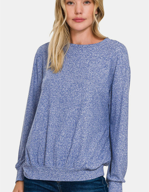 Load image into Gallery viewer, Zenana Full Size Melange Round Neck Top
