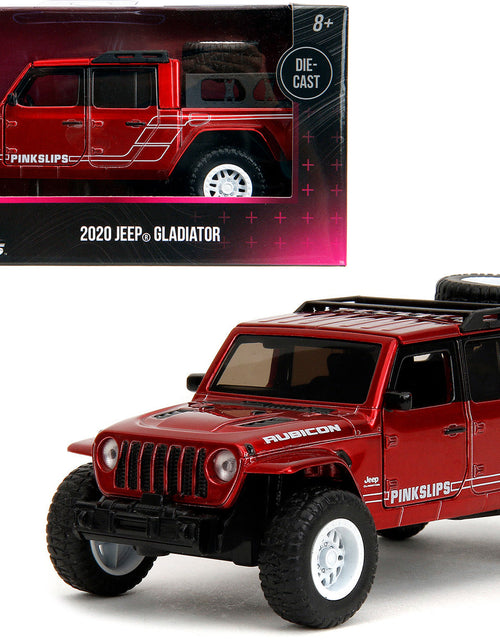 Load image into Gallery viewer, 2020 Jeep Gladiator Pickup Truck Candy Red "Pink Slips" Series 1/32 Diecast Model Car by Jada
