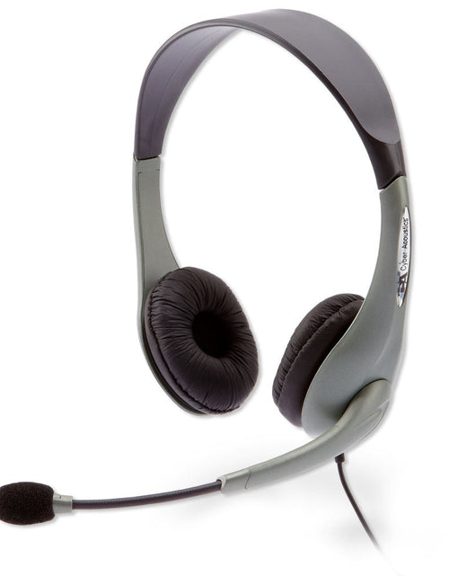 Load image into Gallery viewer, Cyber Acoustics - AC-851B OEM USB Headset w/ Boom Mic by Level Up Desks
