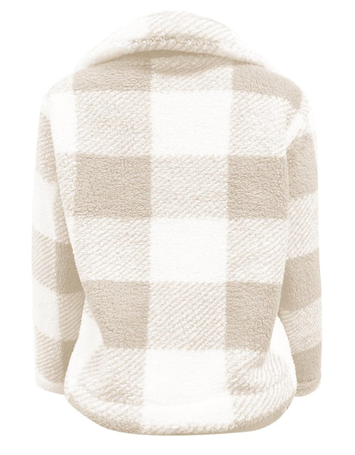 Load image into Gallery viewer, Full Size Plaid Zip Up Long Sleeve Jacket
