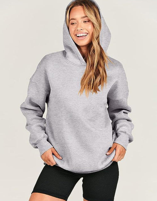 Load image into Gallery viewer, Dropped Shoulder Long Sleeve Hoodie
