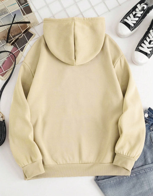 Load image into Gallery viewer, Drawstring Dropped Shoulder Hoodie

