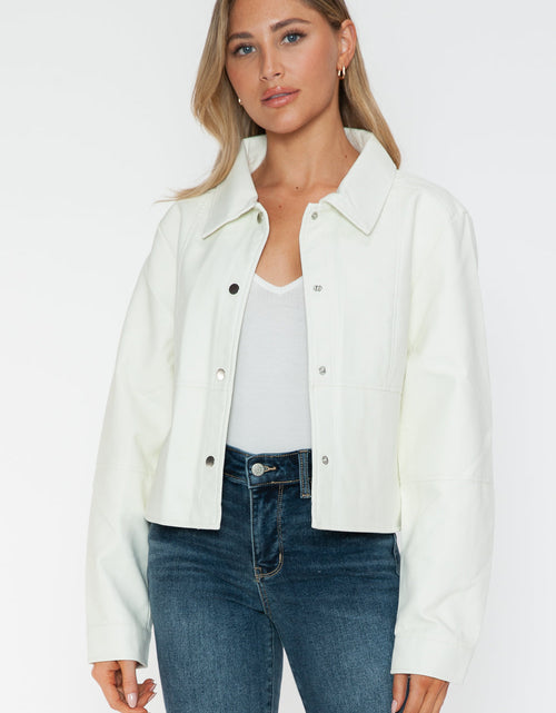 Load image into Gallery viewer, Snobbish Snap Down Long Sleeve PU Leather Jacket
