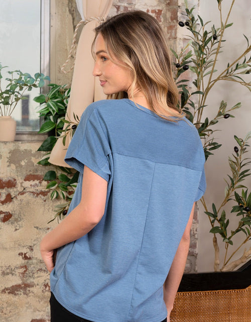 Load image into Gallery viewer, Sew In Love Full Size Exposed Seam Round Neck Short Sleeve T-Shirt
