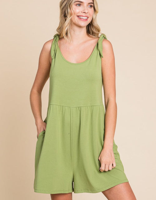 Load image into Gallery viewer, Culture Code Full Size Shoulder Knot Baggy Romper
