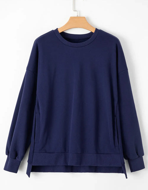 Load image into Gallery viewer, Round Neck Long Sleeve Sweatshirt
