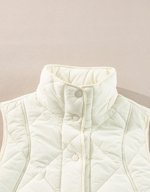 Load image into Gallery viewer, Snap Down Texture Vest Coat with Pockets
