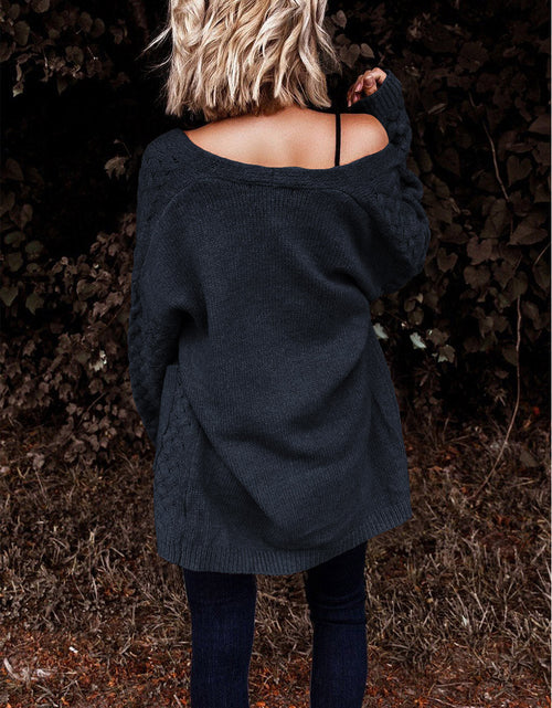 Load image into Gallery viewer, Open Front Dropped Shoulder Cardigan with Pockets
