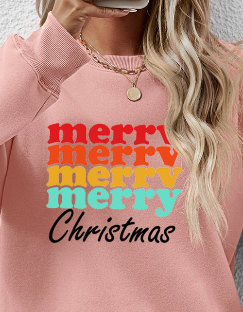 Load image into Gallery viewer, MERRY CHRISTMAS Graphic Long Sleeve Sweatshirt
