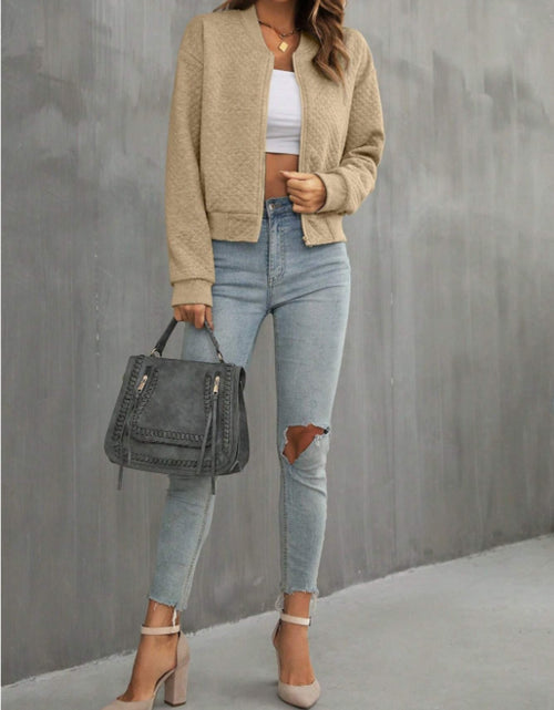 Load image into Gallery viewer, Zip Up Long Sleeve Jacket
