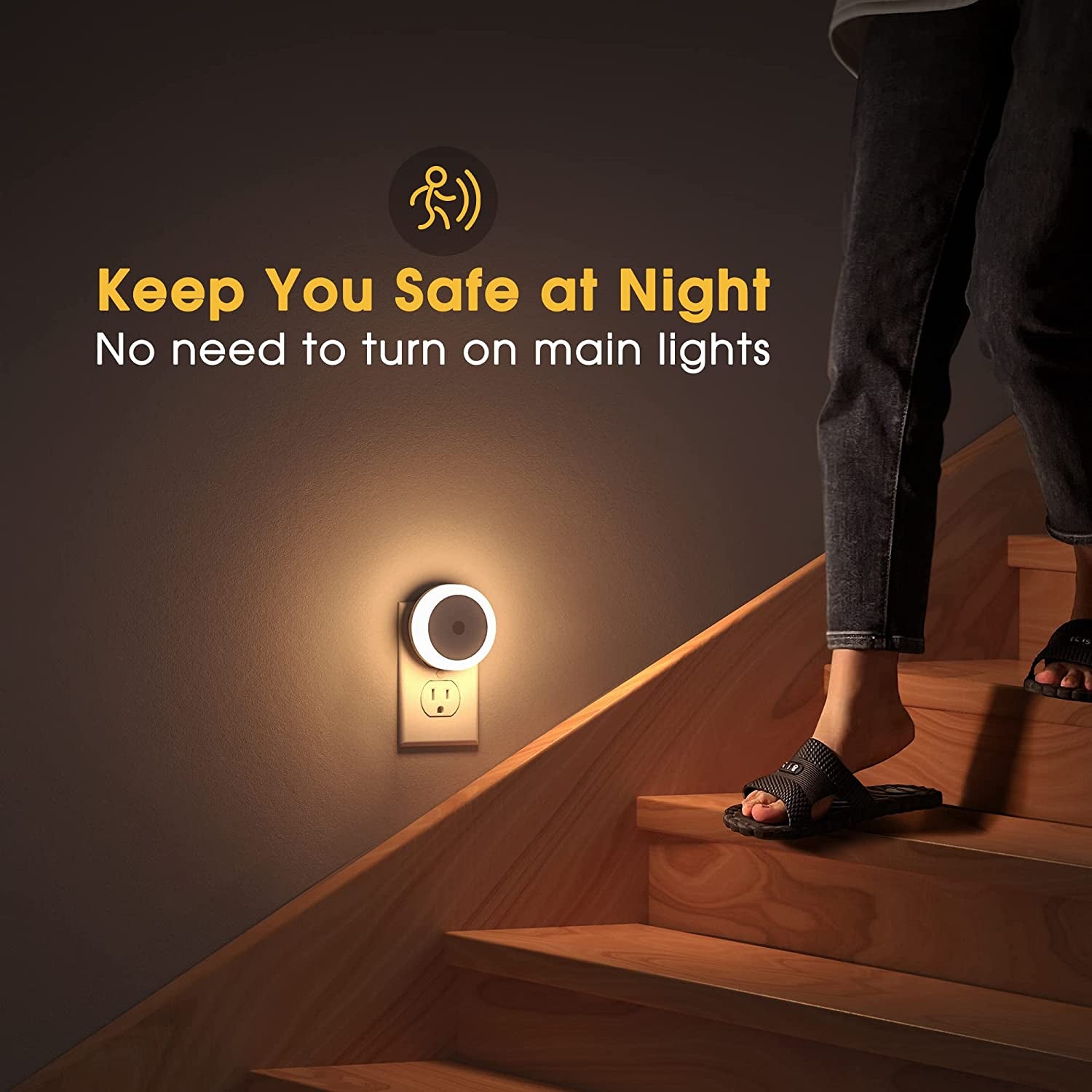 4 Pack Night Light,  LED Night Light for Kids, Plug in Night Light, Light Sensor Night Lights, Smart Night Light, Hallway Lights, Wall Light, Nightlight for Adult, Soft White 3000K, 0.6W 60LM