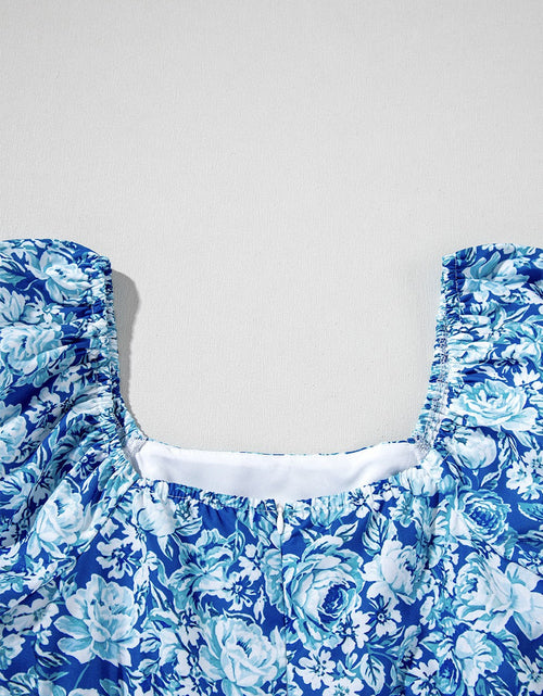 Load image into Gallery viewer, Floral Puff Sleeve Babydoll Mini Dress
