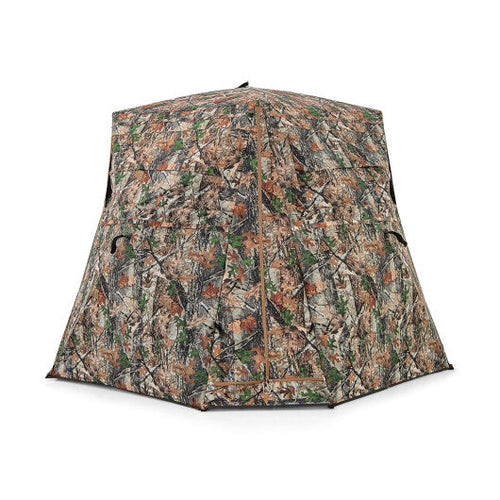 Load image into Gallery viewer, 360° One Way See Through Ground Hunting Blind for Deer and Turkey Hunting
