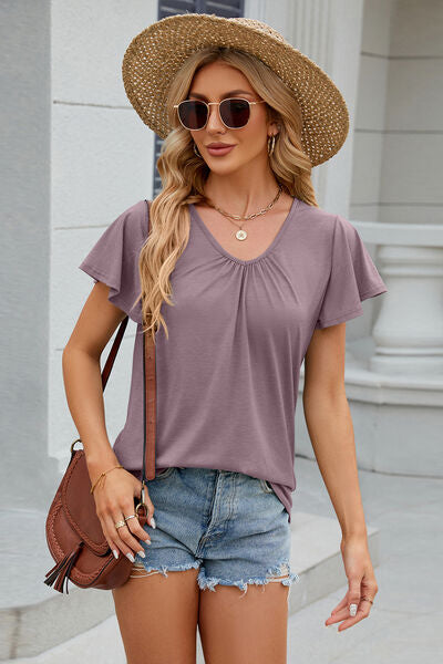 Load image into Gallery viewer, V-Neck Short Sleeve T-Shirt
