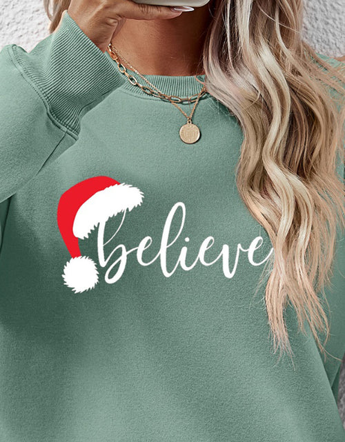 Load image into Gallery viewer, BELIEVE Graphic Long Sleeve Sweatshirt
