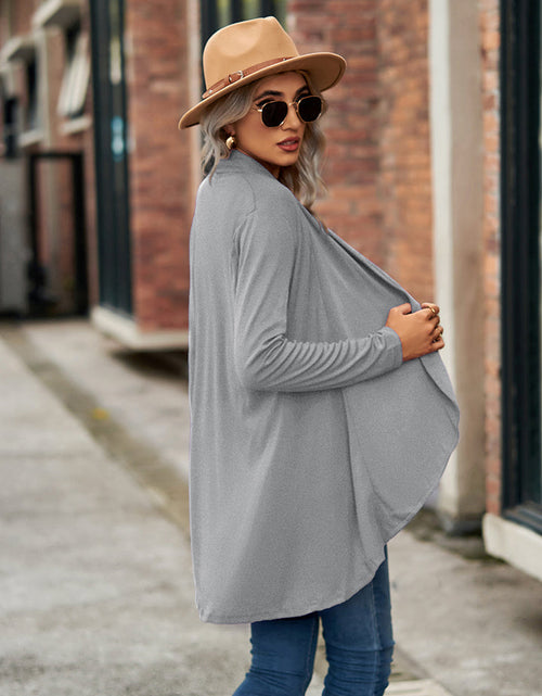 Load image into Gallery viewer, Open Front Long Sleeve Cardigan

