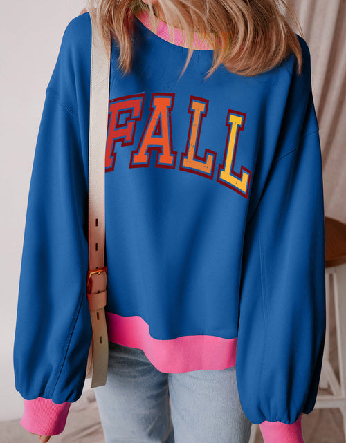 Load image into Gallery viewer, Letter Graphic Contrast Long Sleeve Sweatshirt
