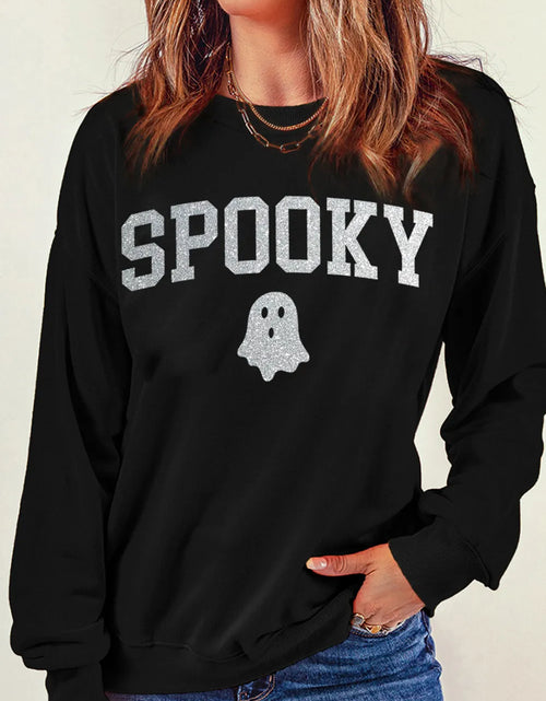 Load image into Gallery viewer, SPOOKY Round Neck Long Sleeve Sweatshirt
