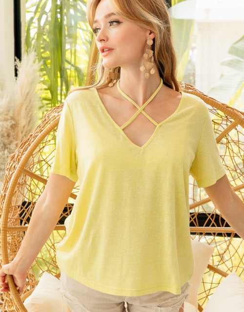 Load image into Gallery viewer, BiBi Tied Detail Short Sleeve T-Shirt
