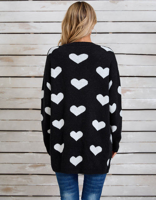 Load image into Gallery viewer, Angel Wings Heart Open Front Long Sleeve Cardigan
