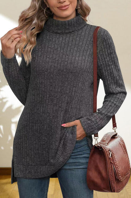 Load image into Gallery viewer, Turtleneck High Low Top
