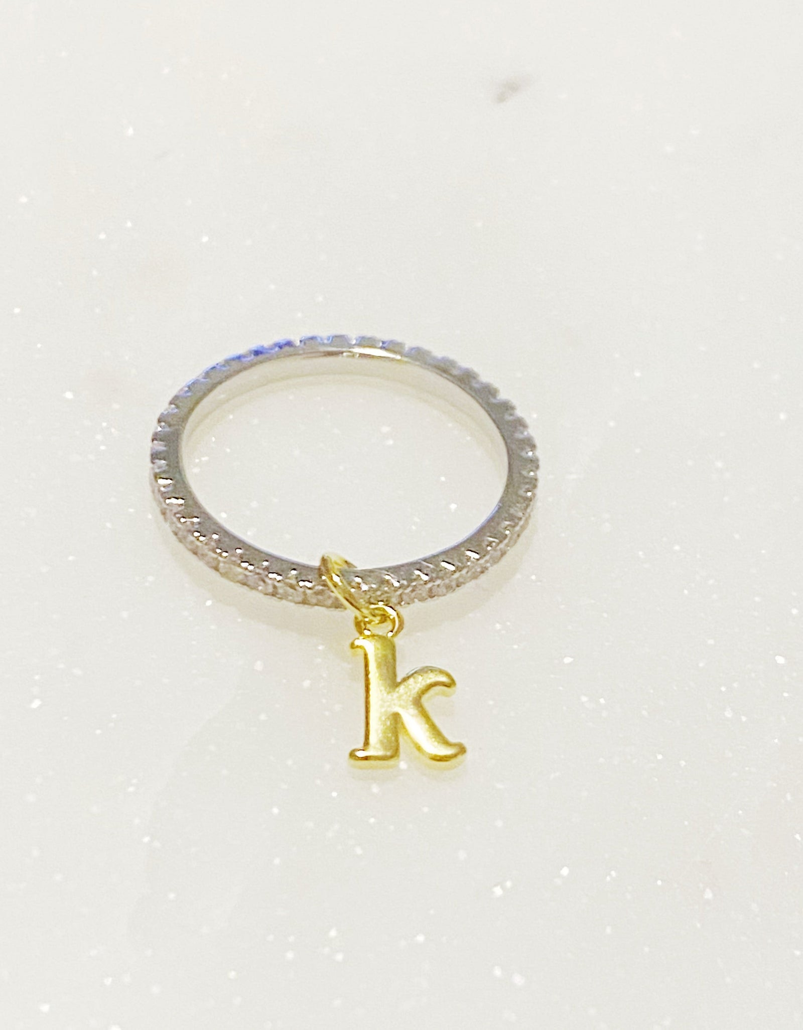 Dangle Initial Ring by Ellisonyoung.com