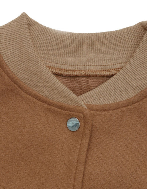 Load image into Gallery viewer, Perfee Baseball Collar Snap Down Long Sleeve Jacket
