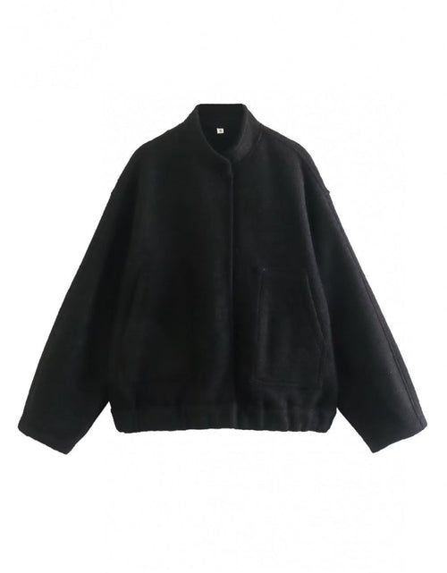 Load image into Gallery viewer, Full Size Snap Down Drop Shoulder Jacket

